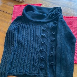 Studio M cable black sweater size L